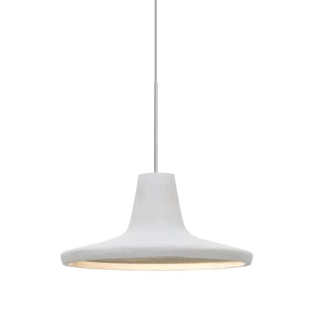 Besa Lighting Modus Cord Pendant, White, Satin Nickel, 1x9W LED 1XT-MODUSWH-LED-SN